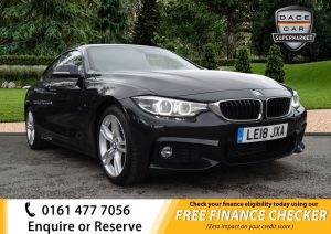 Used 2018 BLACK BMW 4 SERIES Coupe 2.0 420D M SPORT 2d AUTO 188 BHP (reg. 2018-07-31) for sale in Royton