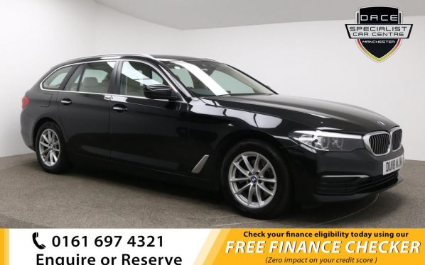 Used 2018 BLACK BMW 5 SERIES Estate 2.0 520D SE TOURING 5d AUTO 188 BHP (reg. 2018-06-08) for sale in Whitefield