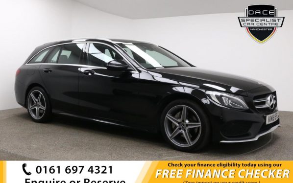 Used 2018 BLACK MERCEDES-BENZ C CLASS Estate 2.1 C 220 D AMG LINE 5d AUTO 170 BHP (reg. 2018-03-27) for sale in Whitefield