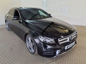 Used 2018 BLACK MERCEDES-BENZ E-CLASS Saloon 2.0 E 220 D AMG LINE 4d AUTO 192 BHP (reg. 2018-03-31) for sale in Hale