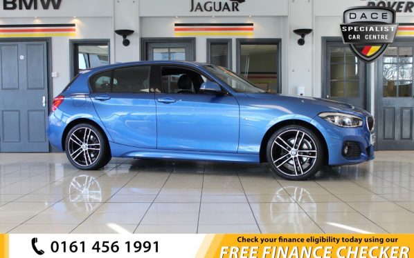 Used 2018 BLUE BMW 1 SERIES Hatchback 1.5 116D M SPORT 5d 114 BHP (reg. 2018-07-31) for sale in Hazel Grove