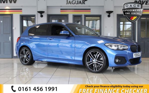 Used 2018 BLUE BMW 1 SERIES Hatchback 1.5 116D M SPORT SHADOW EDITION 5d AUTO 114 BHP (reg. 2018-04-13) for sale in Hazel Grove