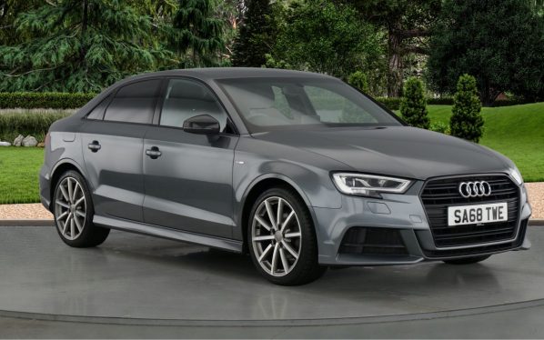 Used 2018 GREY AUDI A3 Saloon 1.5 TFSI BLACK EDITION 4d 148 BHP (reg. 2018-09-21) for sale in Royton