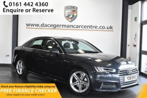 Used 2018 GREY AUDI A4 Saloon 2.0 TFSI S LINE 4d AUTO 188 BHP (reg. 2018-07-26) for sale in Hale
