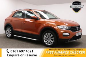 Used 2018 ORANGE VOLKSWAGEN T-ROC Hatchback 1.5 SE TSI EVO 5d 148 BHP (reg. 2018-03-02) for sale in Whitefield