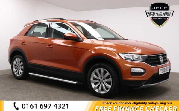 Used 2018 ORANGE VOLKSWAGEN T-ROC Hatchback 1.5 SE TSI EVO 5d 148 BHP (reg. 2018-03-02) for sale in Whitefield