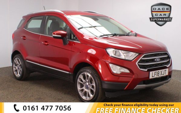 Used 2018 RED FORD ECOSPORT Hatchback 1.0 TITANIUM 5d 124 BHP (reg. 2018-03-16) for sale in Royton