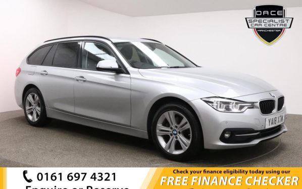 Used 2018 SILVER BMW 3 SERIES Estate 2.0 320D XDRIVE SPORT TOURING 5d AUTO 188 BHP (reg. 2018-06-25) for sale in Whitefield
