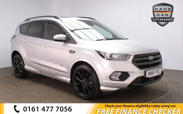 Used 2018 SILVER FORD KUGA Hatchback 2.0 ST-LINE X TDCI 5d 177 BHP (reg. 2018-03-30) for sale in Royton