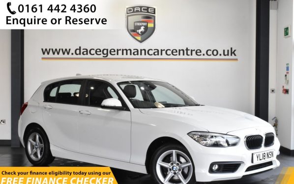 Used 2018 WHITE BMW 1 SERIES Hatchback 2.0 118D SE 5d 147 BHP (reg. 2018-07-24) for sale in Hale