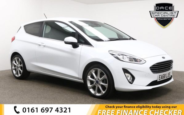 Used 2018 WHITE FORD FIESTA Hatchback 1.0 TITANIUM 3d 99 BHP (reg. 2018-09-30) for sale in Whitefield