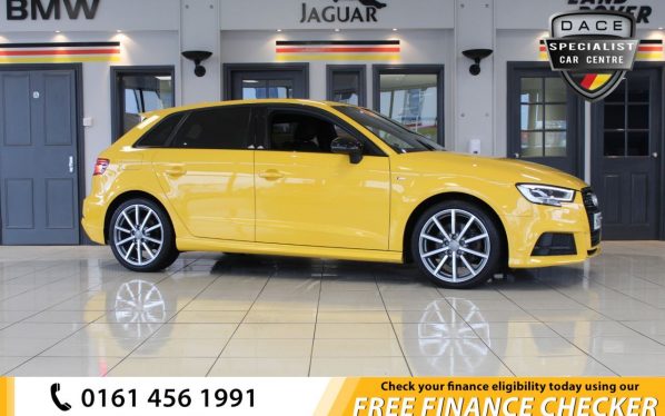 Used 2018 YELLOW AUDI A3 Hatchback 2.0 TFSI QUATTRO BLACK EDITION 5d AUTO S-TRONIC 188 BHP (reg. 2018-05-31) for sale in Hazel Grove