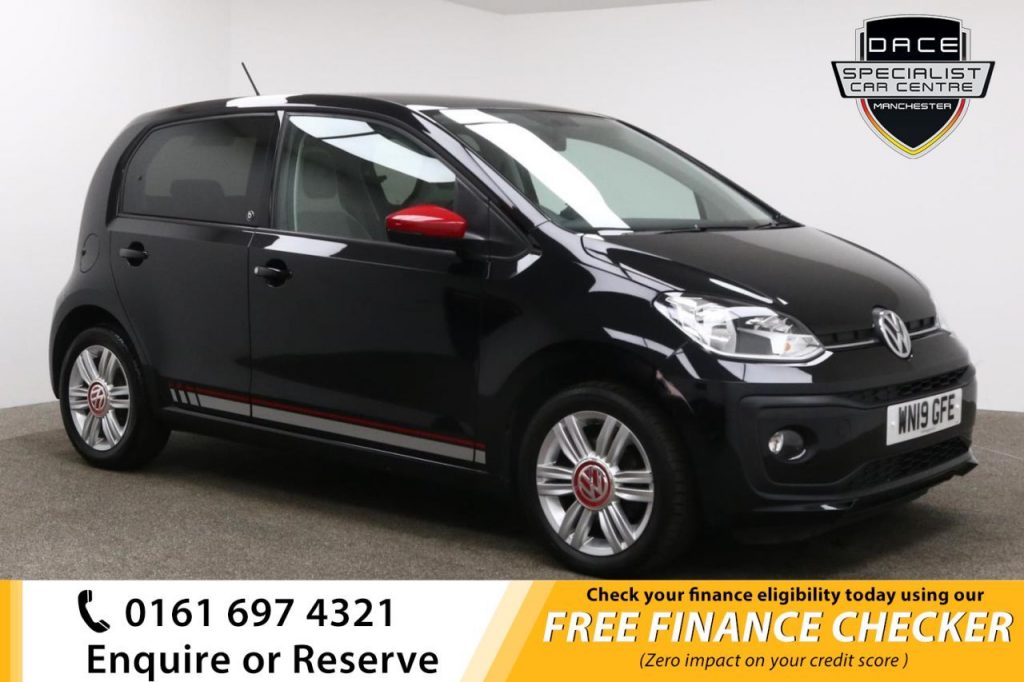 Used 2019 BLACK VOLKSWAGEN UP Hatchback 1.0 UP BY BEATS 5d 74 BHP (reg. 2019-03-04) for sale in Whitefield