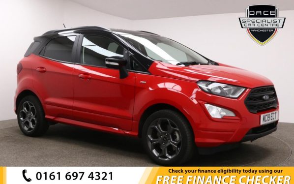 Used 2019 RED FORD ECOSPORT Hatchback 1.0 ST-LINE 5d 124 BHP (reg. 2019-05-30) for sale in Whitefield