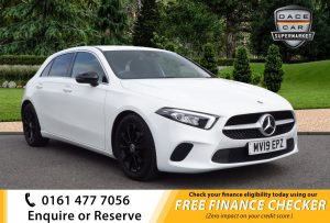 Used 2019 WHITE MERCEDES-BENZ A-CLASS Hatchback 1.3 A 180 SPORT 5d 135 BHP (reg. 2019-03-01) for sale in Royton