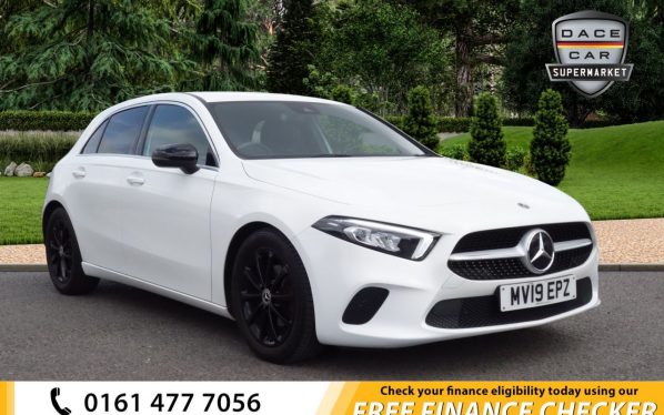 Used 2019 WHITE MERCEDES-BENZ A-CLASS Hatchback 1.3 A 180 SPORT 5d 135 BHP (reg. 2019-03-01) for sale in Royton