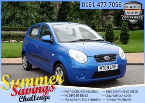 Used 2009 BLUE KIA PICANTO Hatchback 1.1 CHILL 5d 64 BHP (reg. 2009-06-28) for sale in Saddleworth