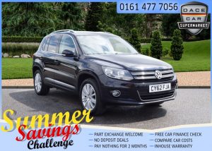 Used 2012 BLACK VOLKSWAGEN TIGUAN Estate 2.0 SPORT TDI BLUEMOTION TECHNOLOGY 4MOTION DSG 5d AUTO 138 BHP (reg. 2012-11-06) for sale in Saddleworth