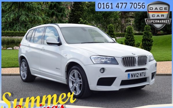 Used 2012 WHITE BMW X3 Estate 3.0 XDRIVE30D M SPORT 5d AUTO 255 BHP (reg. 2012-07-23) for sale in Saddleworth
