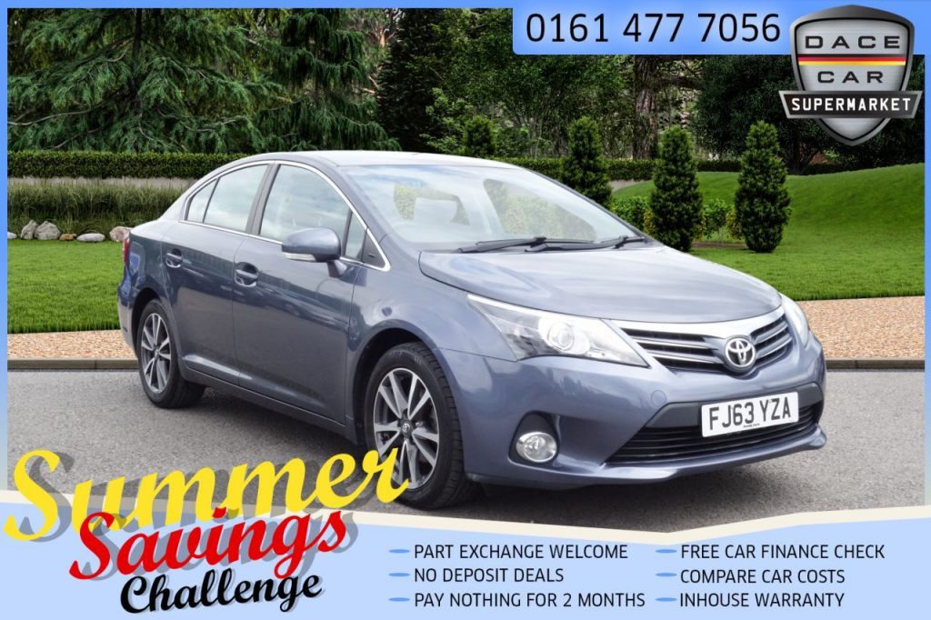 Used 2013 BLUE TOYOTA AVENSIS Saloon 2.0 D-4D ICON 4d 124 BHP (reg. 2013-09-04) for sale in Saddleworth
