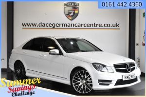 Used 2013 WHITE MERCEDES-BENZ C-CLASS Saloon 2.1 C250 CDI BLUEEFFICIENCY AMG SPORT PLUS 4DR 202 BHP (reg. 2013-09-30) for sale in Urmston