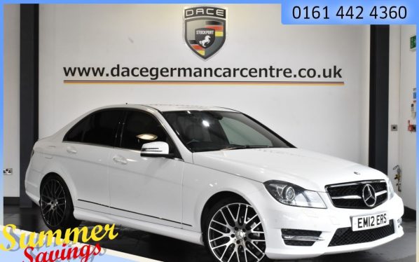 Used 2013 WHITE MERCEDES-BENZ C-CLASS Saloon 2.1 C250 CDI BLUEEFFICIENCY AMG SPORT PLUS 4DR 202 BHP (reg. 2013-09-30) for sale in Urmston