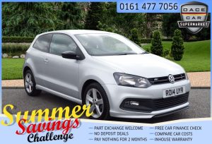 Used 2014 SILVER VOLKSWAGEN POLO Hatchback 1.2 R-LINE STYLE AC 3d 60 BHP (reg. 2014-04-16) for sale in Saddleworth