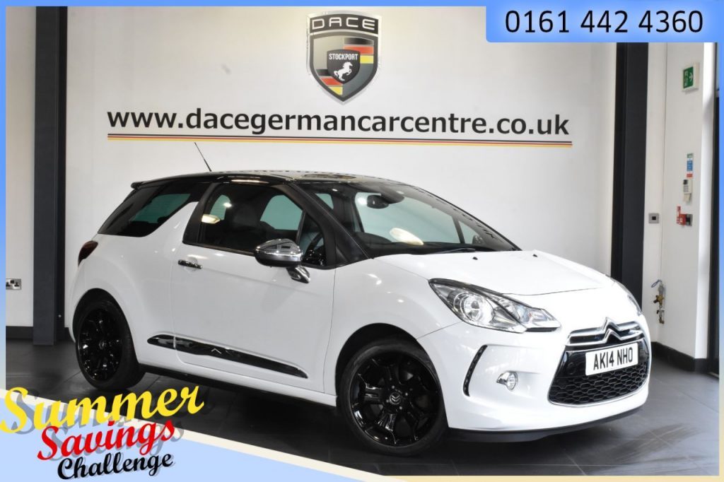 Used 2014 WHITE CITROEN DS3 Hatchback 1.6 E-HDI AIRDREAM DSPORT PLUS 3d 111 BHP (reg. 2014-04-30) for sale in Urmston