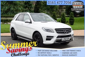Used 2014 WHITE MERCEDES-BENZ M-CLASS Estate 3.0 ML350 BLUETEC AMG SPORT 5d AUTO 258 BHP (reg. 2014-02-18) for sale in Saddleworth