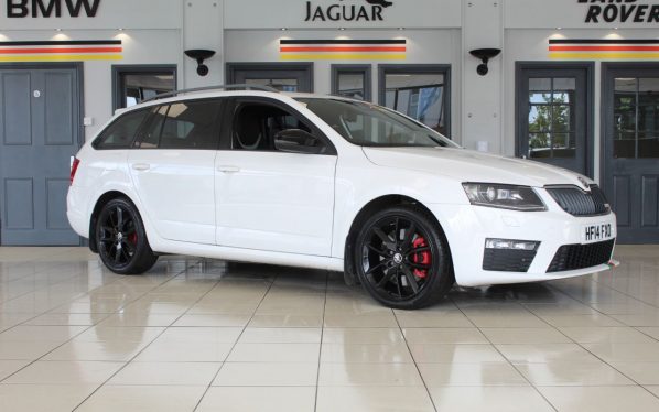 Used 2014 WHITE SKODA OCTAVIA Estate 2.0 VRS TDI CR DSG 5d AUTO 181 BHP (reg. 2014-03-28) for sale in Hazel Grove