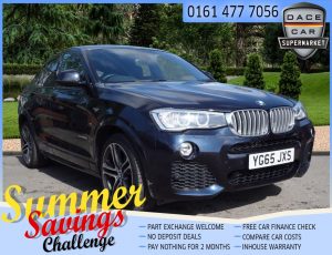 Used 2015 BLACK BMW X4 Coupe 3.0 XDRIVE30D M SPORT 4d AUTO 255 BHP (reg. 2015-09-01) for sale in Saddleworth