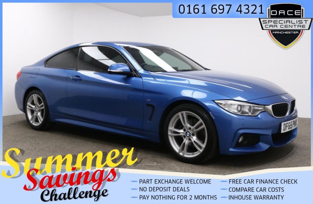 Used 2015 BLUE BMW 4 SERIES Coupe 2.0 420D M SPORT 2d 188 BHP (reg. 2015-12-04) for sale in Farnworth