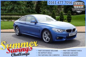 Used 2015 BLUE BMW 4 SERIES Coupe 3.0 435D XDRIVE M SPORT 2d AUTO 309 BHP (reg. 2015-09-09) for sale in Saddleworth