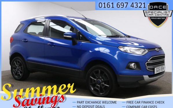 Used 2015 BLUE FORD ECOSPORT Hatchback 1.5 TITANIUM TDCI 5d 89 BHP (reg. 2015-03-20) for sale in Farnworth