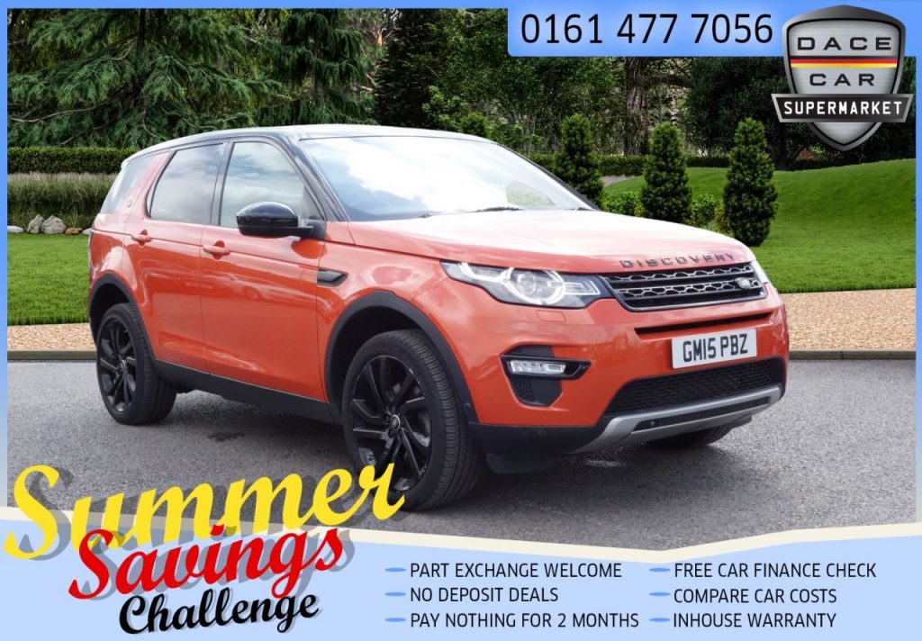 Used 2015 ORANGE LAND ROVER DISCOVERY SPORT Estate 2.2 SD4 HSE LUXURY 5d AUTO 190 BHP (reg. 2015-07-29) for sale in Saddleworth