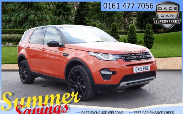 Used 2015 ORANGE LAND ROVER DISCOVERY SPORT Estate 2.2 SD4 HSE LUXURY 5d AUTO 190 BHP (reg. 2015-07-29) for sale in Saddleworth