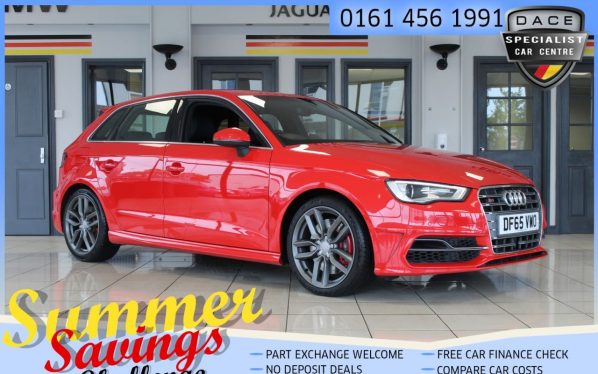 Used 2015 RED AUDI S3 Hatchback 2.0 S3 SPORTBACK QUATTRO NAV 5d AUTO 296 BHP (reg. 2015-11-14) for sale in Hazel Grove
