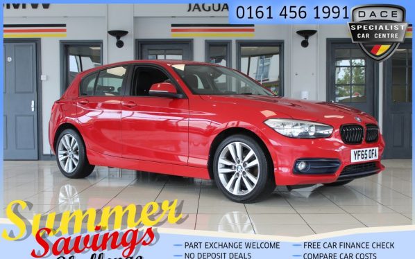 Used 2015 RED BMW 1 SERIES Hatchback 1.5 116D SPORT 5d 114 BHP (reg. 2015-11-06) for sale in Hazel Grove