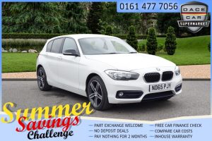 Used 2015 WHITE BMW 1 SERIES Hatchback 1.5 116D SPORT 5d 114 BHP (reg. 2015-12-22) for sale in Saddleworth