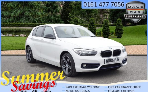 Used 2015 WHITE BMW 1 SERIES Hatchback 1.5 116D SPORT 5d 114 BHP (reg. 2015-12-22) for sale in Saddleworth