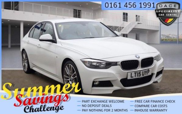 Used 2015 WHITE BMW 3 SERIES Saloon 2.0 318D M SPORT 4d AUTO 141 BHP (reg. 2015-03-01) for sale in Hazel Grove