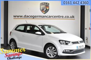 Used 2015 WHITE VOLKSWAGEN POLO Hatchback 1.2 SE TSI 3DR 89 BHP (reg. 2015-09-01) for sale in Urmston