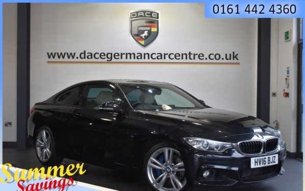Used 2016 BLACK BMW 4 SERIES Coupe 3.0 435D XDRIVE M SPORT 2d AUTO 309 BHP (reg. 2016-03-29) for sale in Urmston