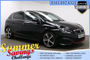 Used 2016 BLACK PEUGEOT 308 Hatchback 1.6 GTI THP S/S BY PS 5d 250 BHP (reg. 2016-01-29) for sale in Farnworth