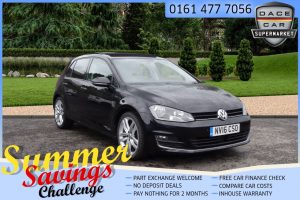 Used 2016 BLACK VOLKSWAGEN GOLF Hatchback 2.0 GT EDITION TDI BLUEMOTION TECHNOLOGY 5d 148 BHP (reg. 2016-07-11) for sale in Saddleworth