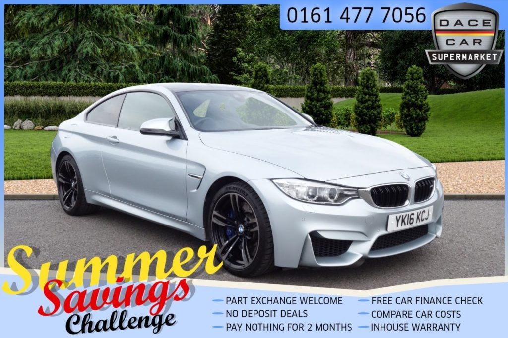 Used 2016 BLUE BMW M4 Coupe 3.0 M4 2d AUTO 426 BHP (reg. 2016-03-03) for sale in Saddleworth