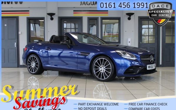 Used 2016 BLUE MERCEDES-BENZ SLC Convertible 2.1 SLC 250 D AMG LINE 2d AUTO 201 BHP (reg. 2016-09-01) for sale in Hazel Grove