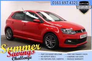 Used 2016 RED VOLKSWAGEN POLO Hatchback 1.2 R LINE TSI 5d 89 BHP (reg. 2016-07-22) for sale in Farnworth