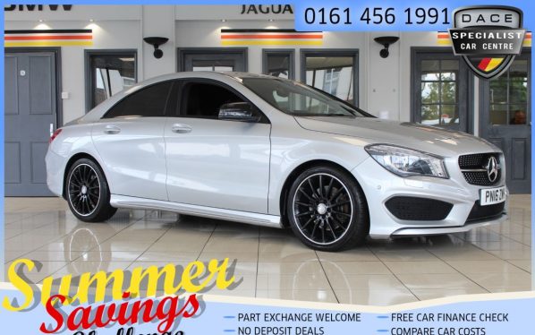 Used 2016 SILVER MERCEDES-BENZ CLA Coupe 2.1 CLA 220 D AMG SPORT 4d AUTO 174 BHP (reg. 2016-03-11) for sale in Hazel Grove