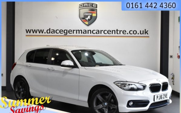 Used 2016 WHITE BMW 1 SERIES Hatchback 1.5 118I SPORT 5d 134 BHP (reg. 2016-05-31) for sale in Urmston